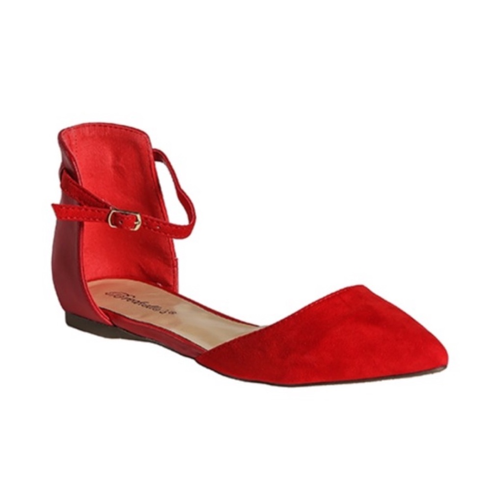 NWOT Red Pointed Flats